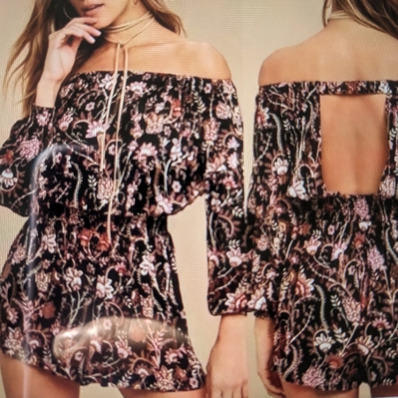Free People Floral Romper - Picture 2 of 6